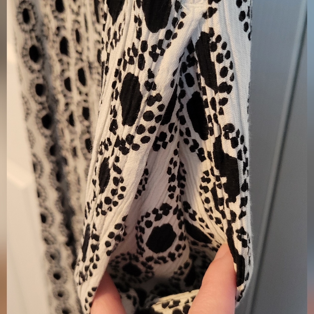 Maxi Dress Style & Co Black And White With Pockets Size Mp